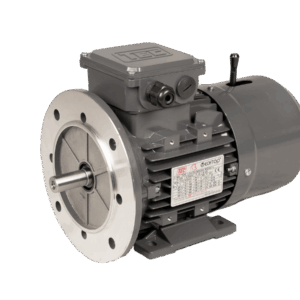 TEC Three Phase Electric Brake Motor, 7.5KW, (10HP), Flange Mounted(B5), 3000rpm(2 pole), IE2 efficiency, 132S Frame, Aluminium Body