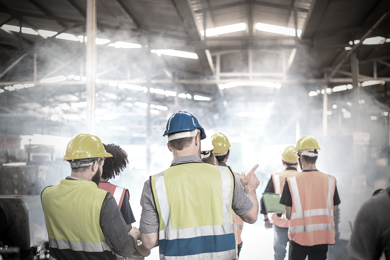 Group workers in Factory